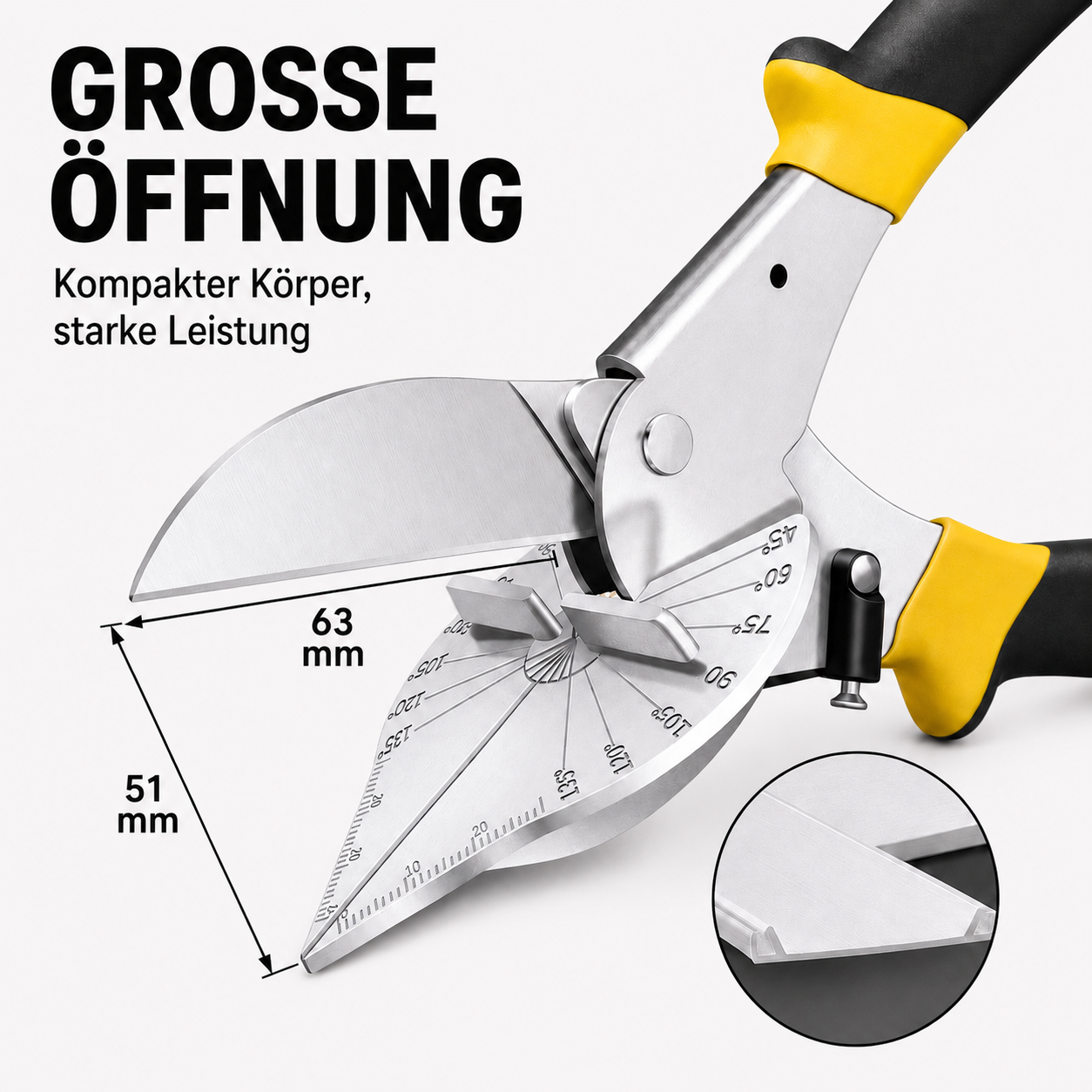 Multi-Winkel-Eckenschere 45–135°